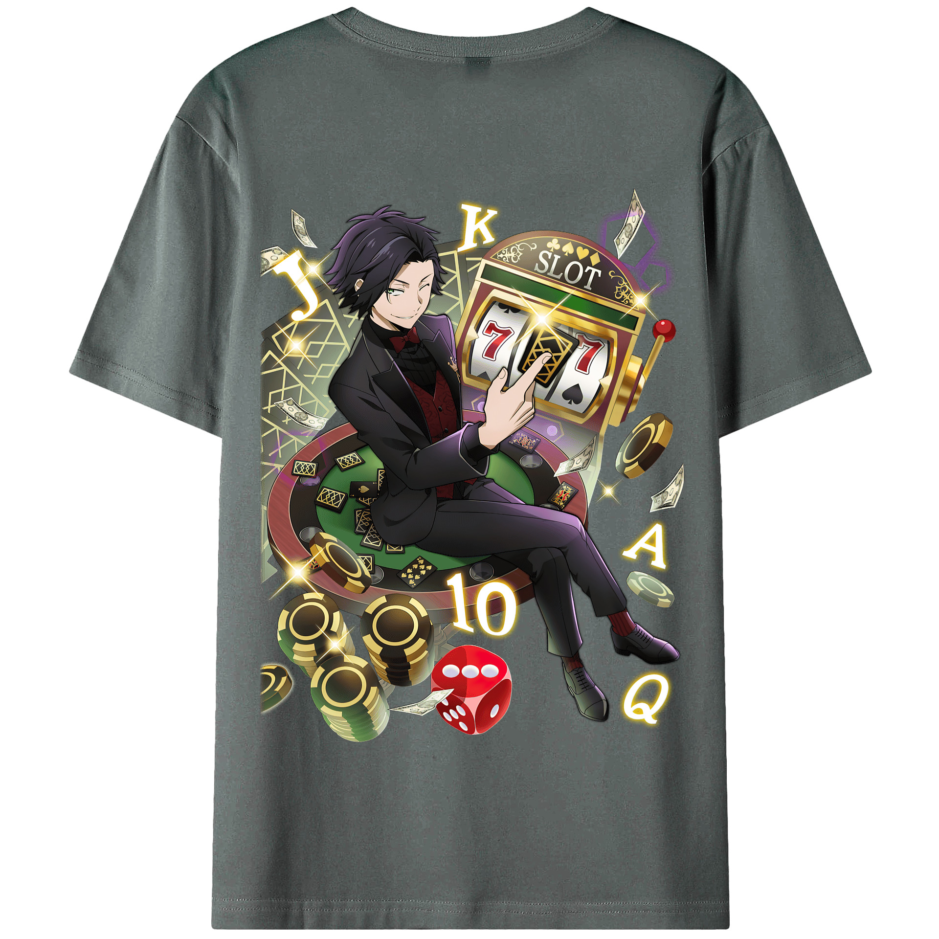 （画像用） 文豪ストレイドッグス Bungo Stray Dogs 綿100％半袖Tシャツ（背面プリント）